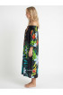 Hand Painted Rayon Off Shoulder Dress